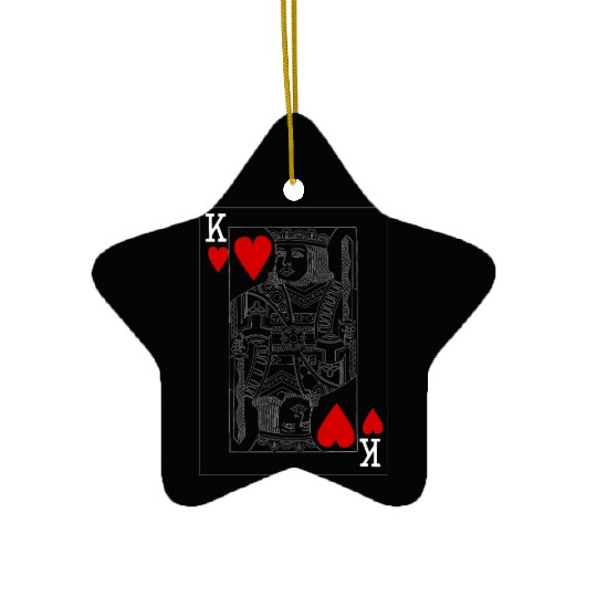 KING OF HEARTS PLAYING CARD Ceramic Ornaments