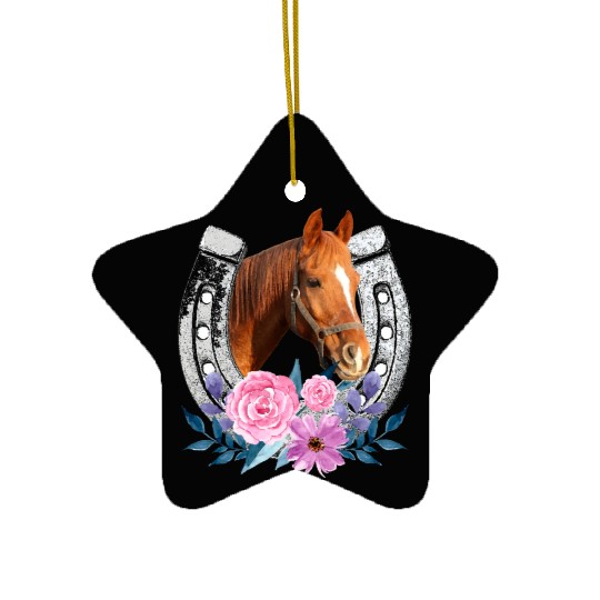 Cow Girl Horse Ceramic Ornaments