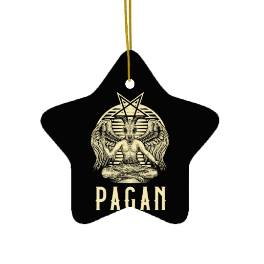 Pagan print | Wiccan graphic & Pagan Gifts Ceramic Ornaments