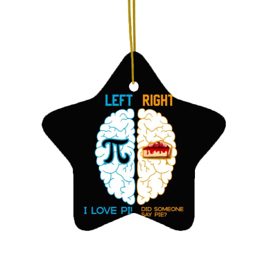 I love Pi / Math icon / Pi / Pie / Math nerd Ceramic Ornaments