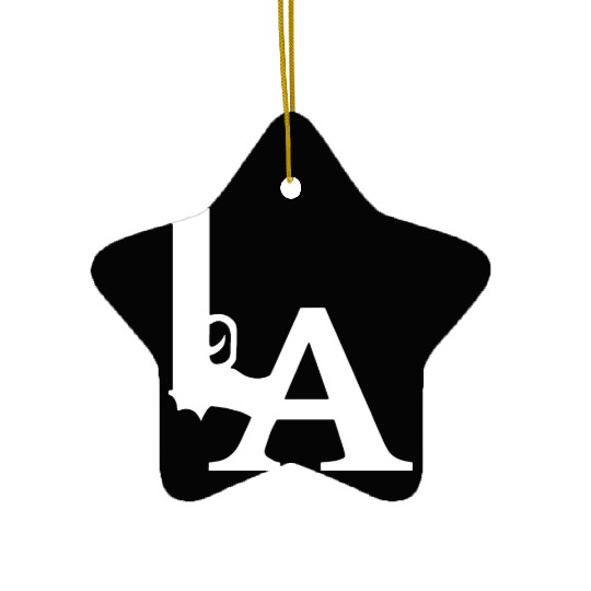 LA Dodgers Gun Los Angeles Hollywood California Ceramic Ornaments
