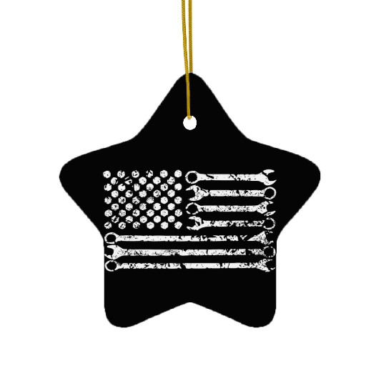 auto mechanic usa Ceramic Ornaments