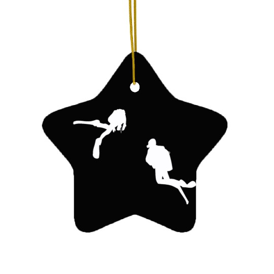 Diver Diving Snorkeling Swimming Goggles Sea Life Ceramic Ornaments