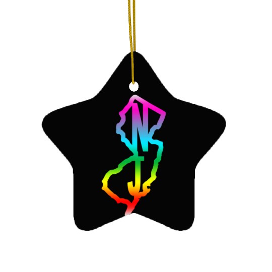 New Jersey Gay Pride LGBTQ Ceramic Ornaments
