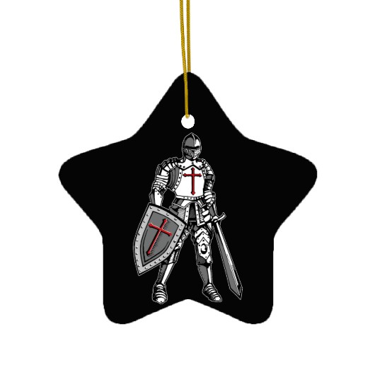 Knights Templar Crusader Cross Armor Ceramic Ornaments