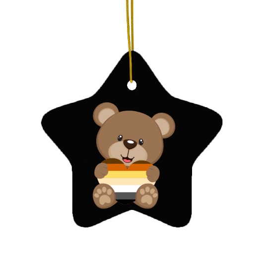 Teddy Bear LGBT Gay Pride Cartoon CSD Fetish Ceramic Ornaments