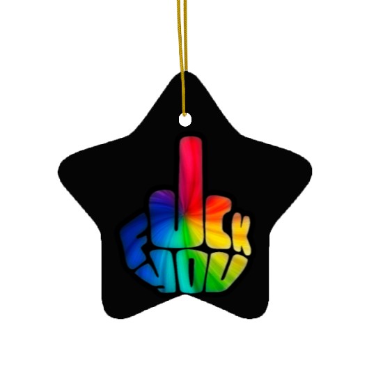 Funny Cute Middle Finger Vintage Ceramic Ornaments - F*ck You