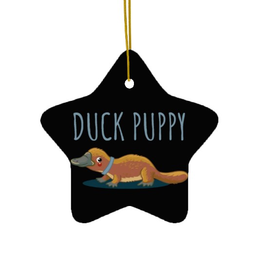 Duck Puppy Duck puppy sweet gift platypus cute Ceramic Ornaments