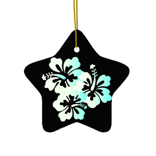 Hawaii Honolulu Boarder Surfer Tiki Summer Vacatio Ceramic Ornaments