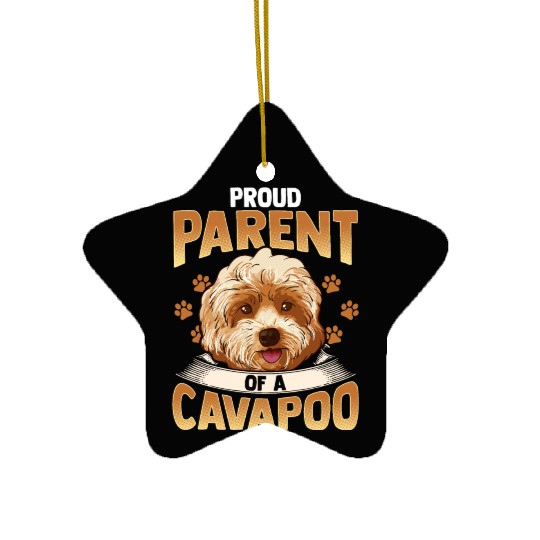 Cavapoo Dog Cavoodle Dogs Poodle Cute Puppy Gift Ceramic Ornaments