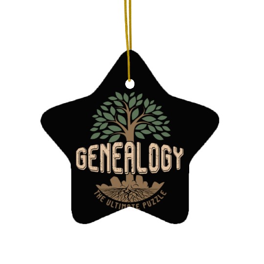 Genealogist Genealogy The Ultimate Puzzle Ceramic Ornaments
