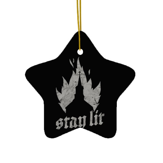 Occult Burning Church - Unholy Satanic Devil Ceramic Ornaments