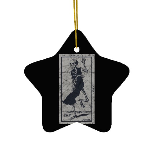 Occult The Death Tarot Card La Mort XIII Vintage Ceramic Ornaments