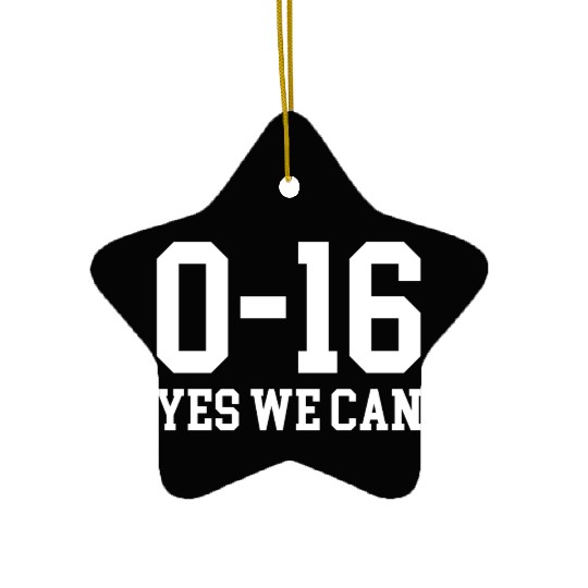 Detroit Lions 0 16 Yes We Can Ceramic Ornaments