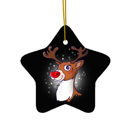 Rudolph The Red Nosed Reindeer Ceramic Ornaments