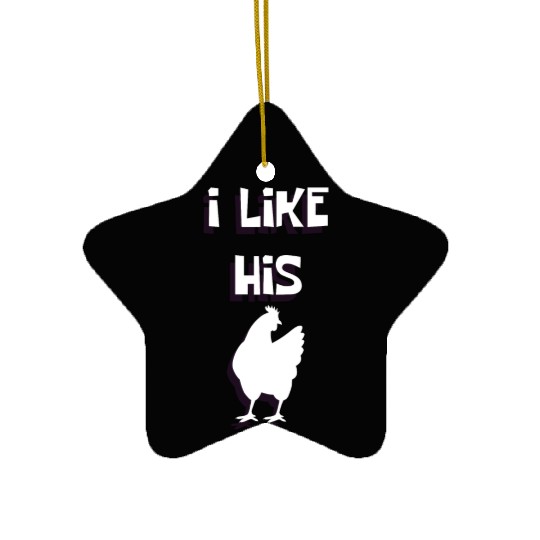 Paarshirt I like His cock Funny love gift Ceramic Ornaments