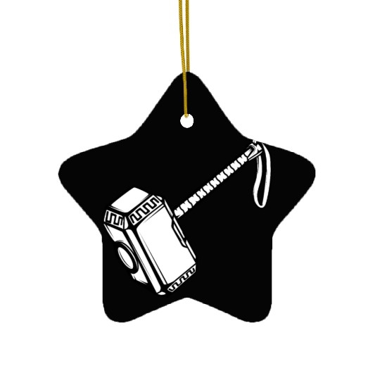 Hammer Thor myth fable god greek gift Ceramic Ornaments