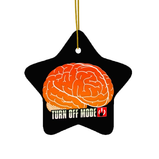 Brain Self Control Turn Off Relax Work Mode On Ceramic Ornaments