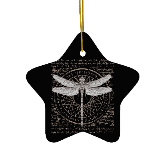 Ancient Science Dragonfly Study Alchemy Symbol Ceramic Ornaments