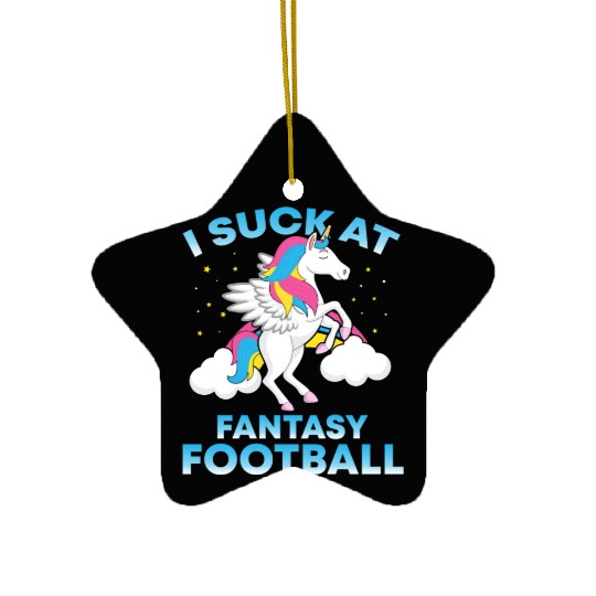 I Suck At Fantasy Football Funny Football Lover Ceramic Ornaments