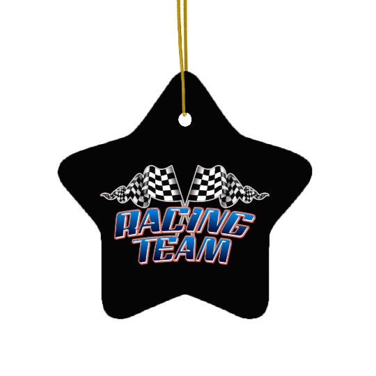 Racing team Ceramic Ornaments