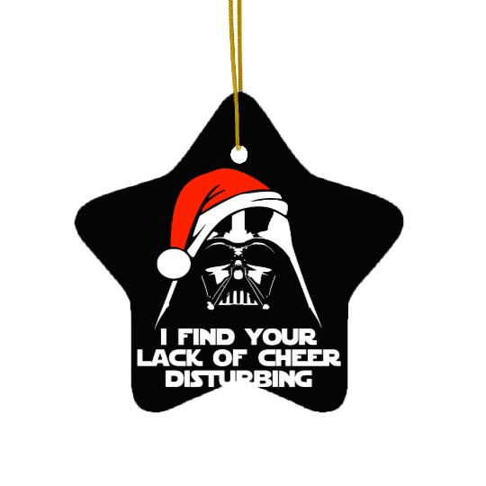 Darth Vader Santa Claus Christmas Sweater Design Ceramic Ornaments