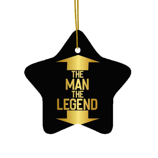 the man the legend Ceramic Ornaments