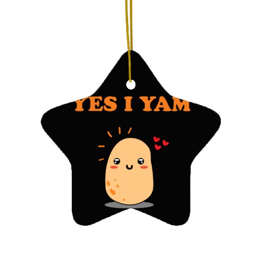 She Is My Sweet Potato Yes I Yam Couple Goals Ceramic Ornaments