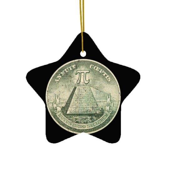 Illuminati Pi Great Seal 3.14 Pi Day Ceramic Ornaments