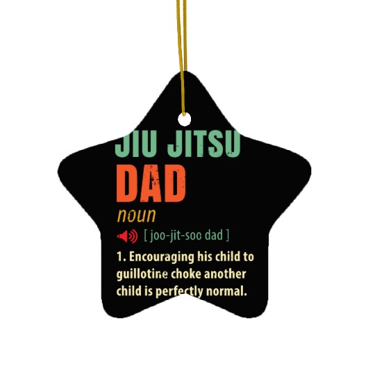 Funny BJJ Dad Gift | Fathers Day Brazilian Jiu Jit Ceramic Ornaments