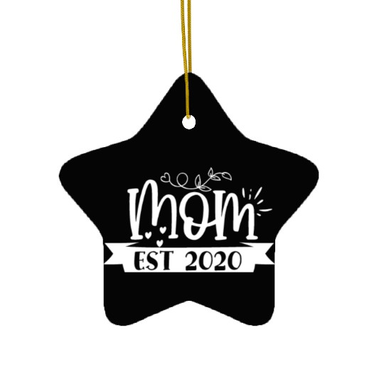 Baby Shower Pregnant Newborn Mom Established 2020 Ceramic Ornaments