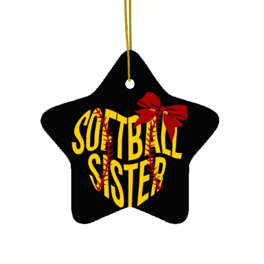 Softball Sister Ceramic Ornaments