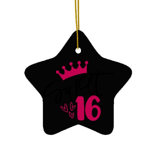 Sweet 16, 16th birthday Girl birthday Ceramic Ornaments