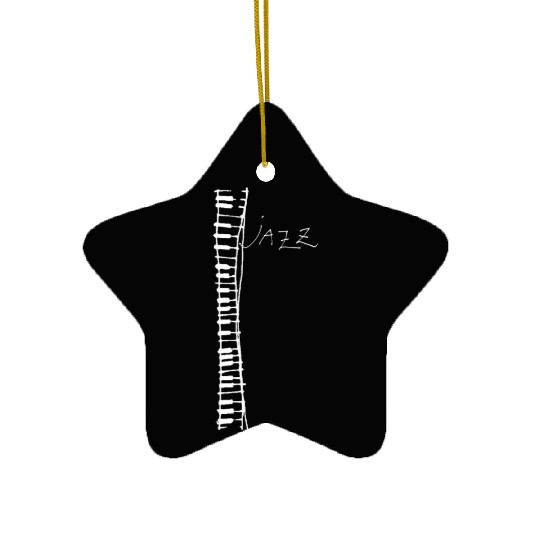 jazz piano white 1 Ceramic Ornaments