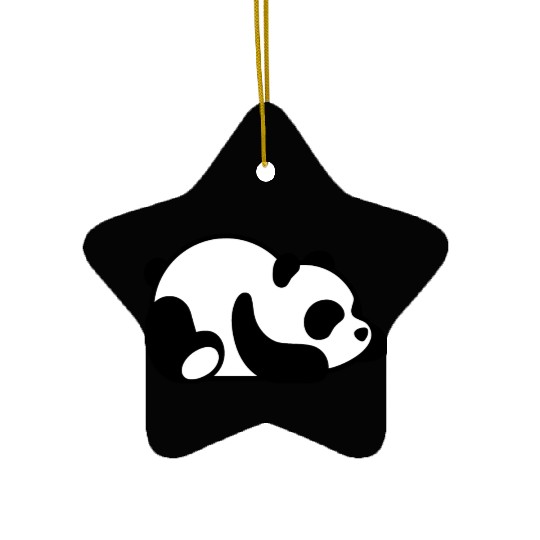 lazy panda Ceramic Ornaments