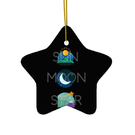 sun moon and star Ceramic Ornaments