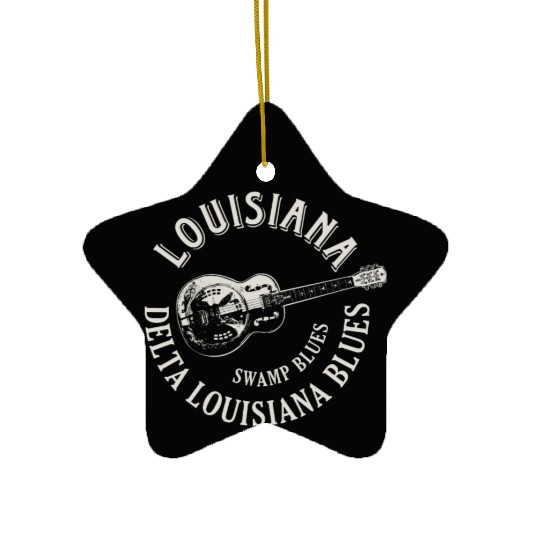 Louisiana Delta Blues Swamp Blues Guitar Ceramic Ornaments