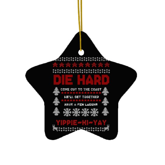 Die Hard Christmas Jumper Ceramic Ornaments