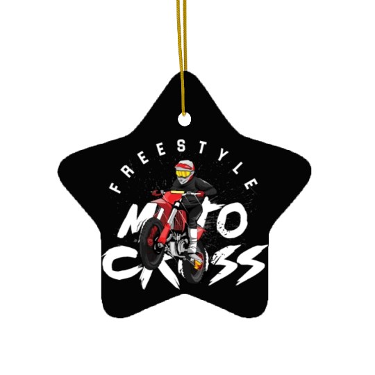 Freestyle Motocross Motorcycle Motorbike Bike Gift Ceramic Ornaments