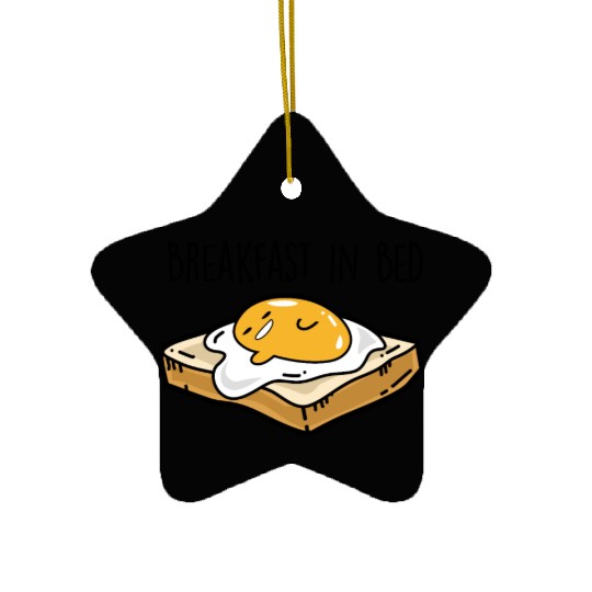 Fried egg toast - Breakfast in bed Ceramic Ornaments