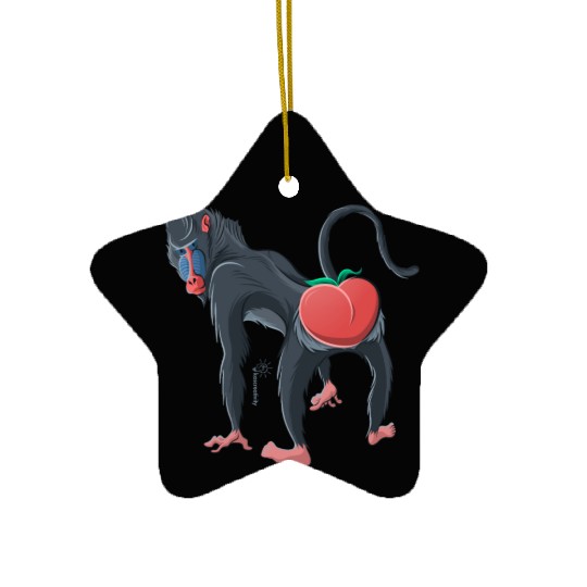 Le Baboon's Peach Ceramic Ornaments