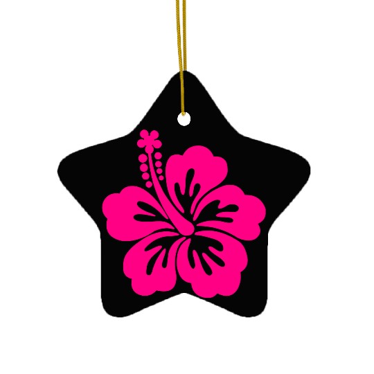 hibiscus - flower - hawaii Ceramic Ornaments
