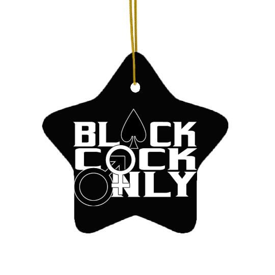 Black Cock Only BBC Cuckold Hotwife Alpha Beta Ceramic Ornaments