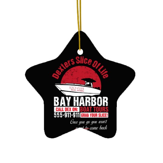 Cool Dexter Bay Harbor Boat Tours Ceramic Ornaments