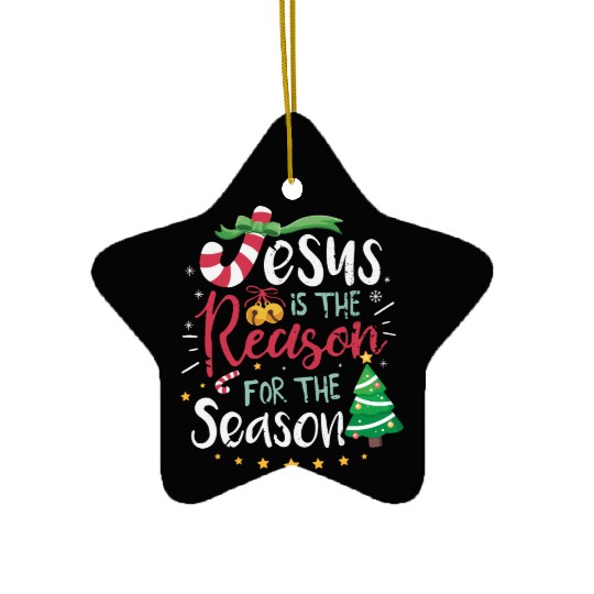 Jesus is the reason for the season Ceramic Ornaments