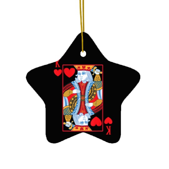 Halloween Playing Card Costume KING OF HEARTS Ceramic Ornaments