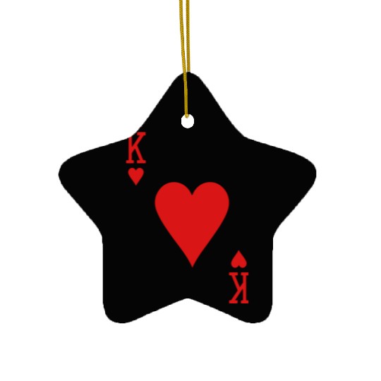King of Hearts Halloween Costume Ceramic Ornaments