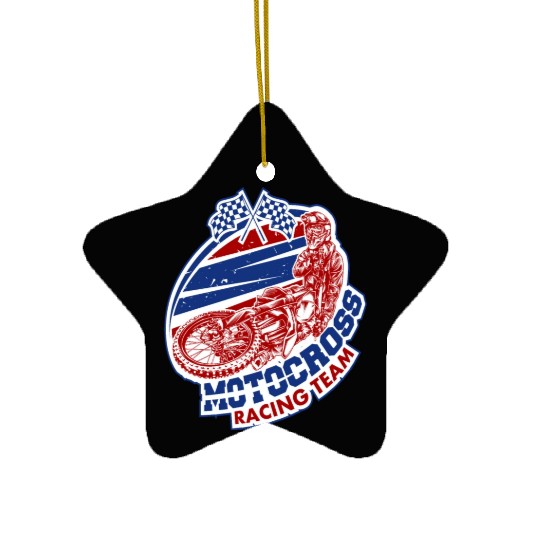 Motocross Racing Team Ceramic Ornaments