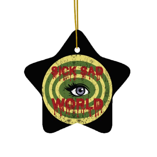 Daria Sick Sad World Drippy Text Eye Logo Ceramic Ornaments