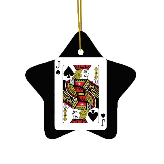 Jack Of The Spades Playing Card Poker Ceramic Ornaments